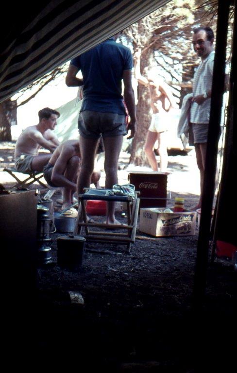Camping at Second Valley in the 1960s: the set-up