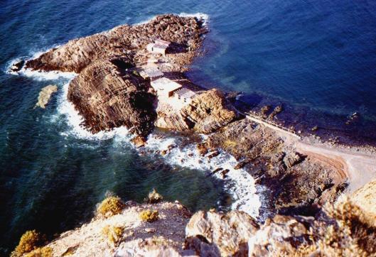 The historic Second Valley Boatsheds, photographed in the 1960s.